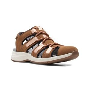 New Clarks Motion Tread Women's
Solan Sail Dark Tan Combi Sandals
Size 7.5